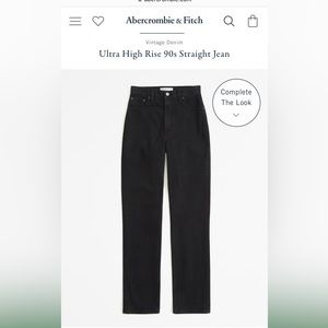 Abercrombie Ultra High Rise 90’s straight jean